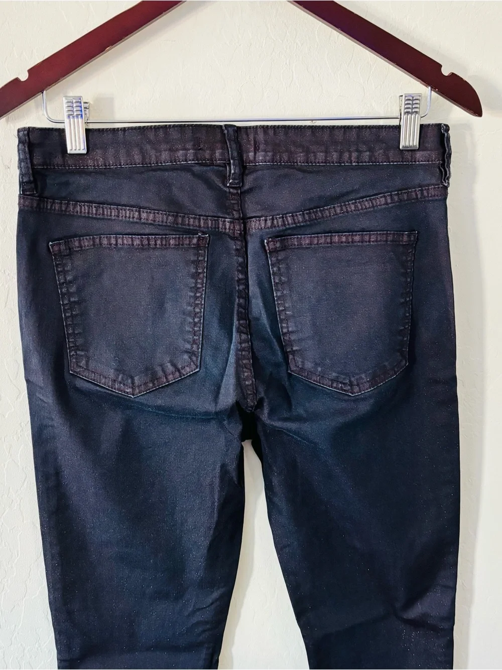 Free People FP Coated Skinny Jeans Womens 30 Black Skinny Jeans